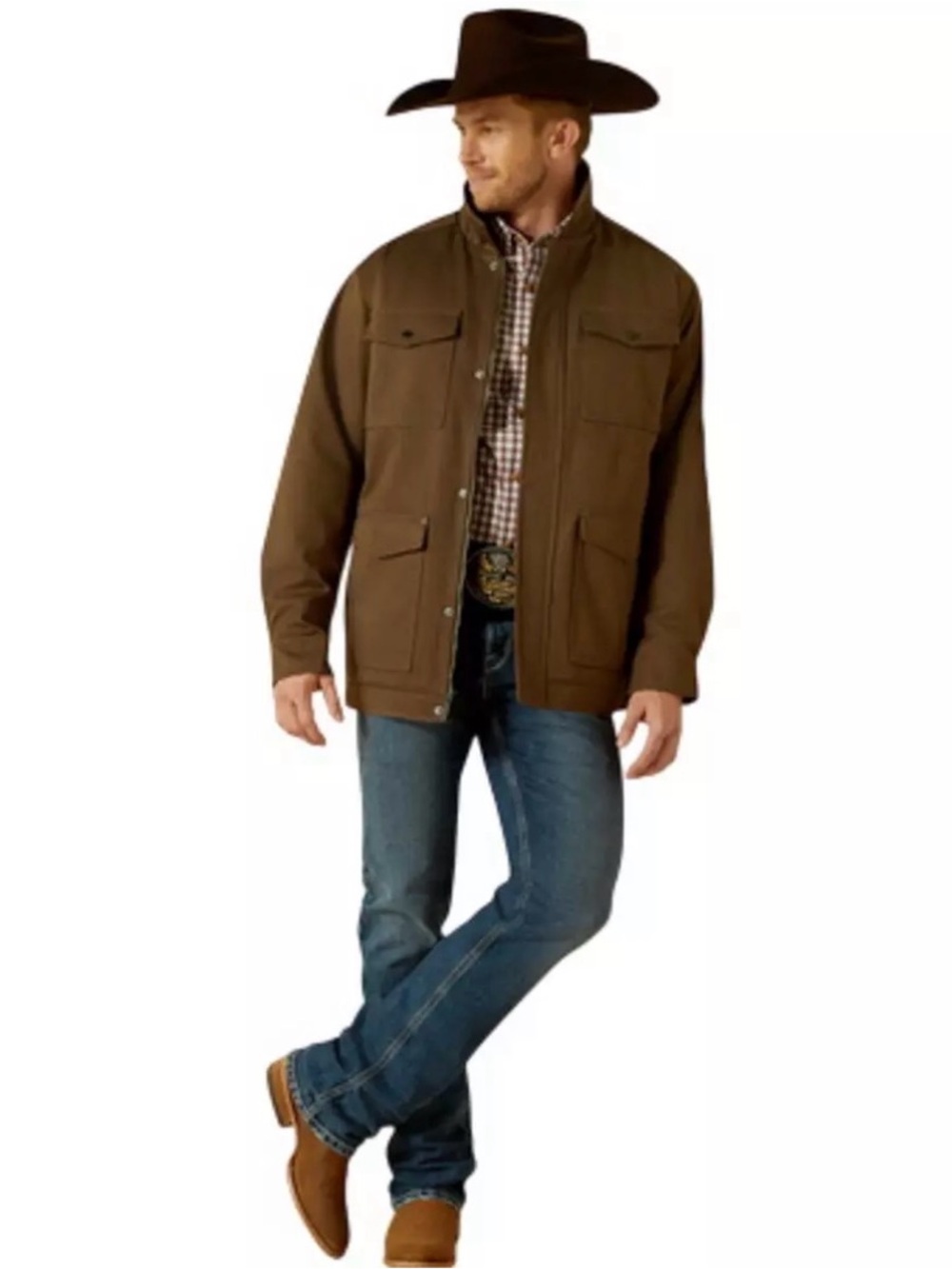 NWOT Ariat Men's Abilene Coat Jacket Insulated Wren Heather Brown Mediu